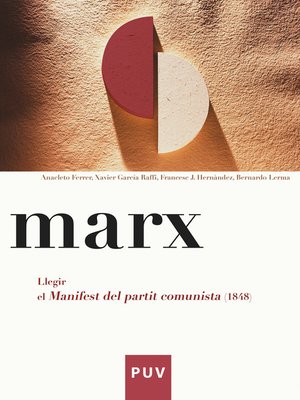cover image of Marx. Llegir el Manifest del partit comunista (1848)
